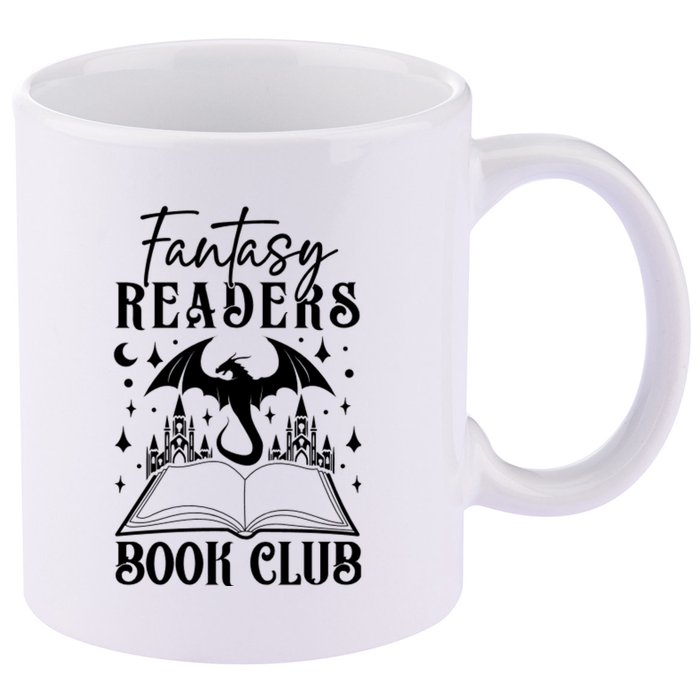 Fantasy Readers Book Club 11oz C Handle Ceramic Mug