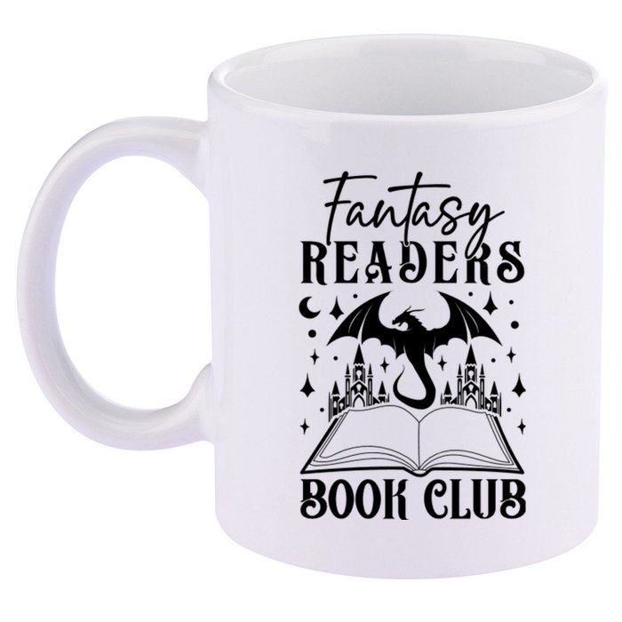Fantasy Readers Book Club 11oz C Handle Ceramic Mug