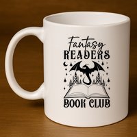Fantasy Readers Book Club 11oz C Handle Ceramic Mug