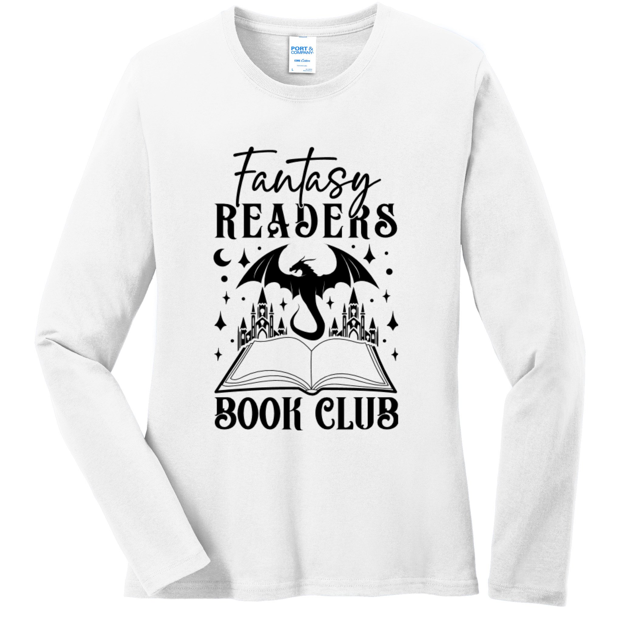 Fantasy Readers Book Club Ladies Long Sleeve Shirt