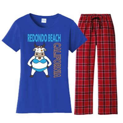 Funny Redondo Beach Vacation Family Trip Cute Gift Women's Flannel Pajama Set