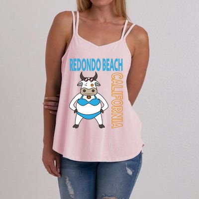 Funny Redondo Beach Vacation Family Trip Cute Gift Women's Strappy Tank