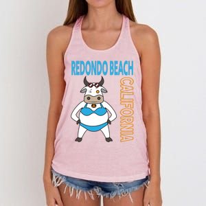 Funny Redondo Beach Vacation Family Trip Cute Gift Women's Knotted Racerback Tank