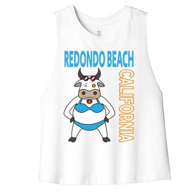 Funny Redondo Beach Vacation Family Trip Cute Gift Women's Racerback Cropped Tank