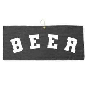 Funny Retro Beer University Varsity College Style Ing Gift Large Microfiber Waffle Golf Towel