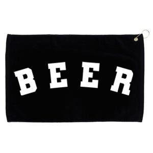 Funny Retro Beer University Varsity College Style Ing Gift Grommeted Golf Towel