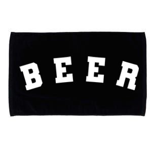 Funny Retro Beer University Varsity College Style Ing Gift Microfiber Hand Towel