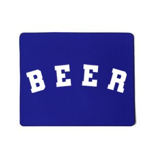 Funny Retro Beer University Varsity College Style Ing Gift Mousepad