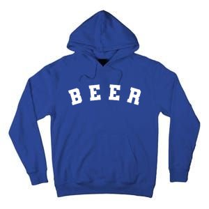 Funny Retro Beer University Varsity College Style Ing Gift Tall Hoodie