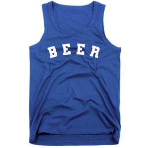 Funny Retro Beer University Varsity College Style Ing Gift Tank Top