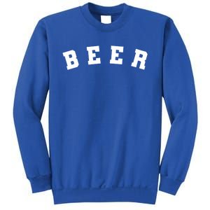 Funny Retro Beer University Varsity College Style Ing Gift Sweatshirt