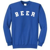 Funny Retro Beer University Varsity College Style Ing Gift Sweatshirt