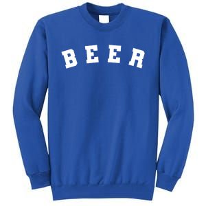 Funny Retro Beer University Varsity College Style Ing Gift Tall Sweatshirt