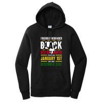 Friendly Reminer BLACK HISTORY MONTH Starts On January 1st And Ends December 31s Women's Pullover Hoodie