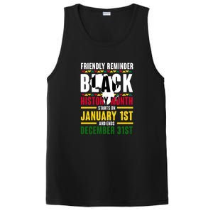 Friendly Reminer BLACK HISTORY MONTH Starts On January 1st And Ends December 31s PosiCharge Competitor Tank