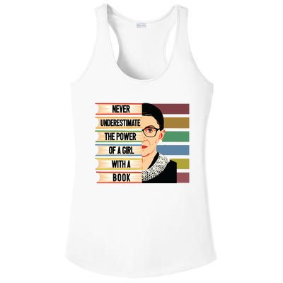 Feminist Ruth Bader Ginsburg Rbg Quote Girl With Book Women Ladies PosiCharge Competitor Racerback Tank