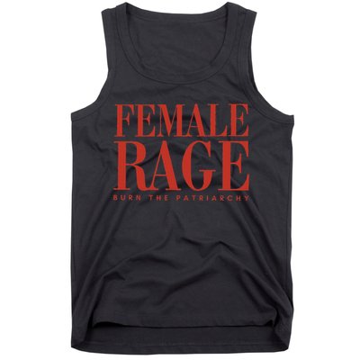 Female Rage Burn Patriarchy Feminist Rights Equality Tank Top