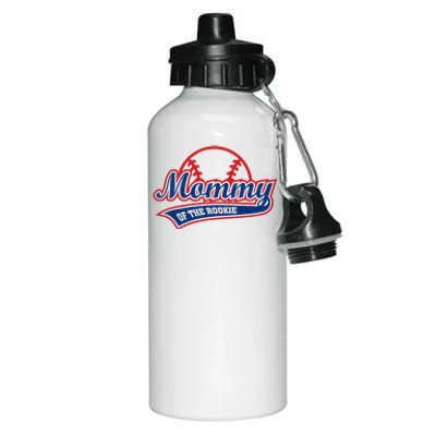 Funny Retro Baseball Mommy Of The Rookie Aluminum Water Bottle 