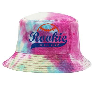 Funny Retro Baseball Rookie Of The Year Tie-Dyed Bucket Hat