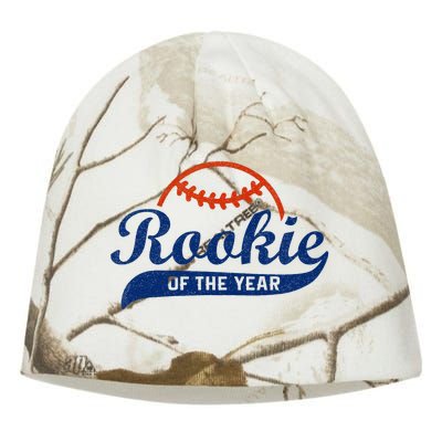 Funny Retro Baseball Rookie Of The Year Kati - Camo Knit Beanie