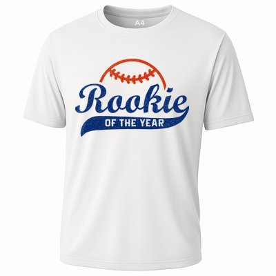 Funny Retro Baseball Rookie Of The Year Cooling Performance Crew T-Shirt