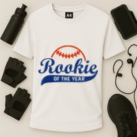 Funny Retro Baseball Rookie Of The Year Cooling Performance Crew T-Shirt