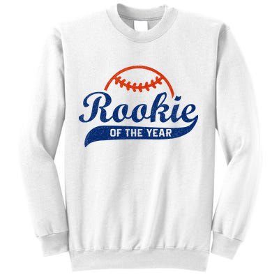 Funny Retro Baseball Rookie Of The Year Sweatshirt