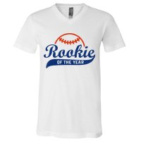 Funny Retro Baseball Rookie Of The Year V-Neck T-Shirt