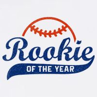 Funny Retro Baseball Rookie Of The Year V-Neck T-Shirt