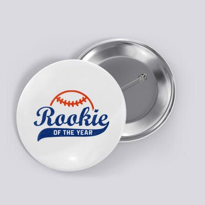Funny Retro Baseball Rookie Of The Year Button