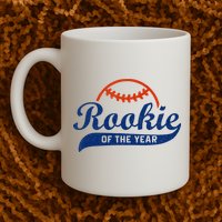 Funny Retro Baseball Rookie Of The Year Mug