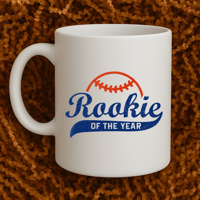 Funny Retro Baseball Rookie Of The Year Mug