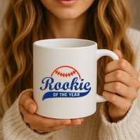Funny Retro Baseball Rookie Of The Year Mug