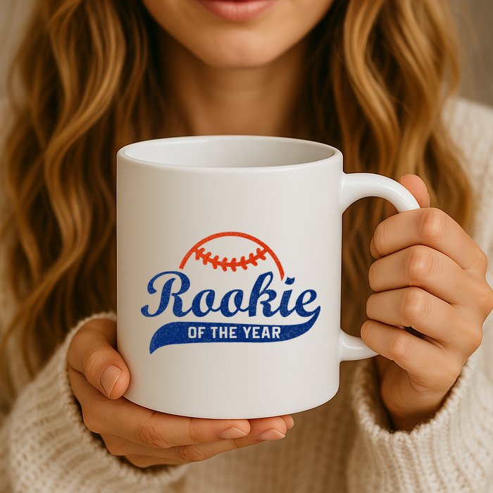 Funny Retro Baseball Rookie Of The Year Mug