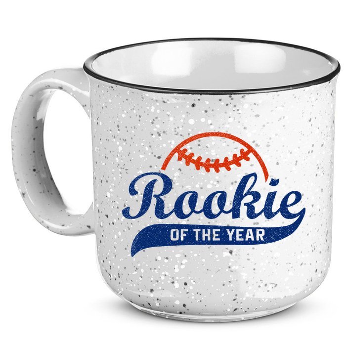 Funny Retro Baseball Rookie Of The Year 15oz Campfire Ceramic Mug
