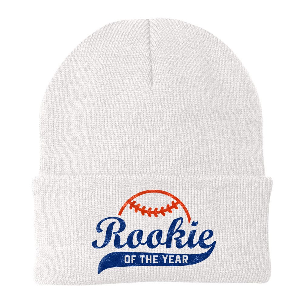 Funny Retro Baseball Rookie Of The Year Beanie