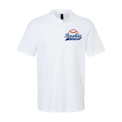 Funny Retro Baseball Rookie Of The Year Softstyle Adult Sport Polo