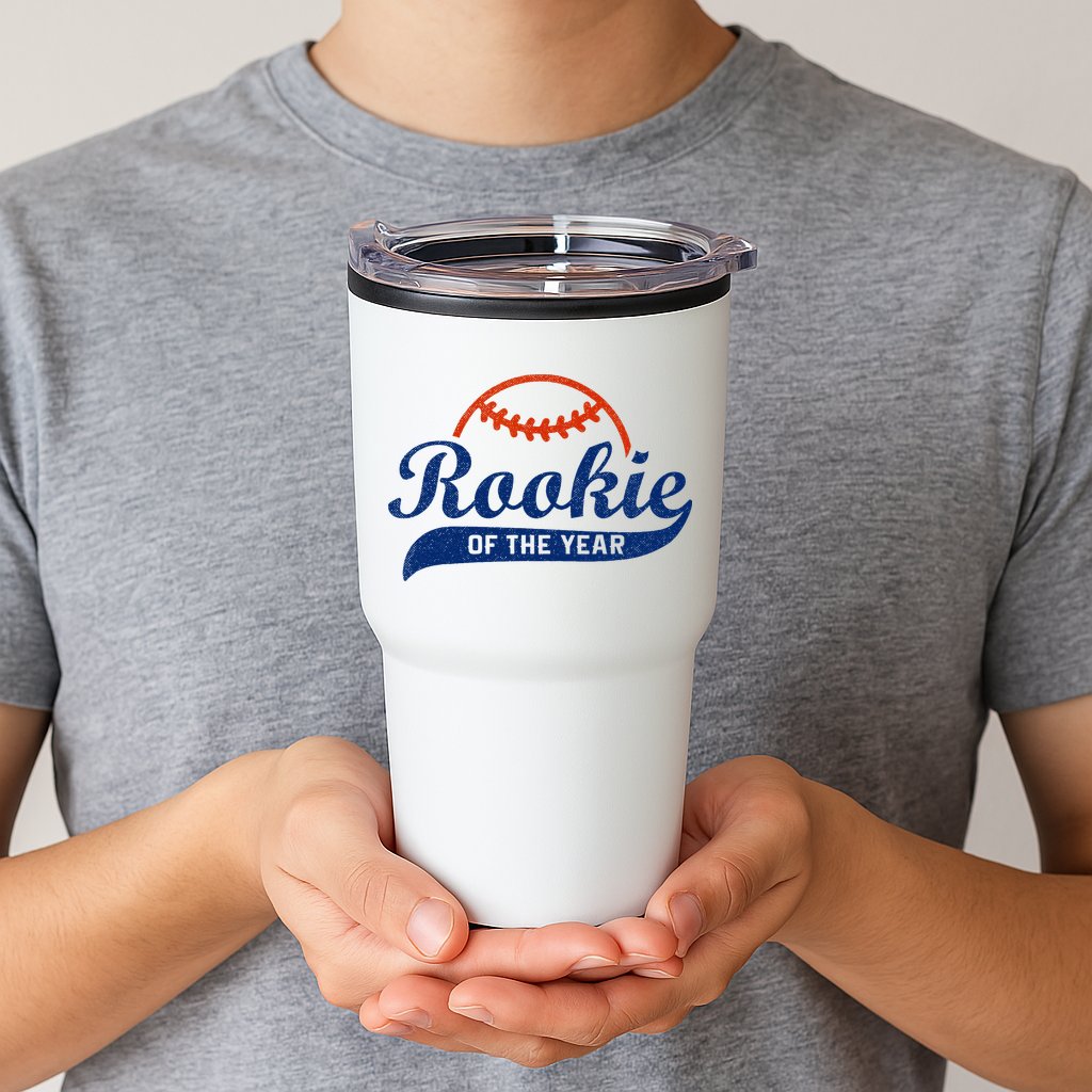 Funny Retro Baseball Rookie Of The Year Tumbler