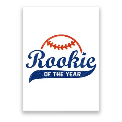 Funny Retro Baseball Rookie Of The Year Poster