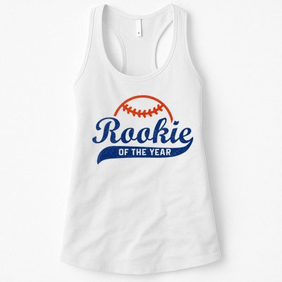 Funny Retro Baseball Rookie Of The Year Womens Tank Top