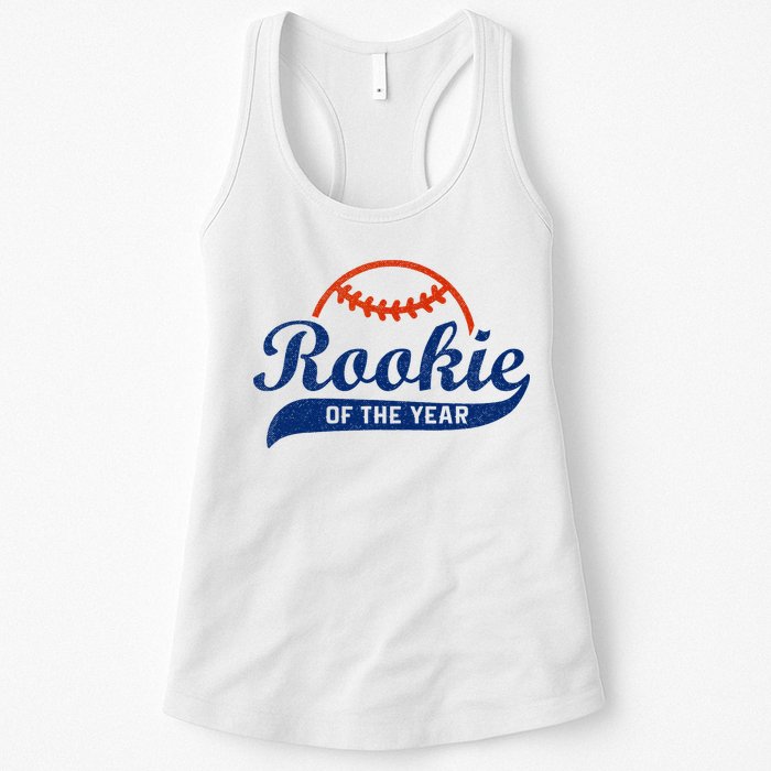 Funny Retro Baseball Rookie Of The Year Womens Tank Top