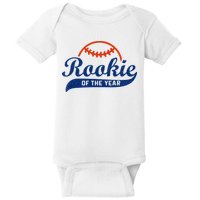 Funny Retro Baseball Rookie Of The Year Baby Bodysuit
