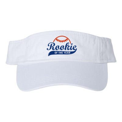 Funny Retro Baseball Rookie Of The Year Valucap Bio-Washed Visor