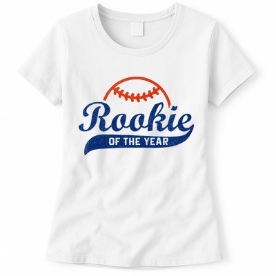 Funny Retro Baseball Rookie Of The Year Womens T-Shirt