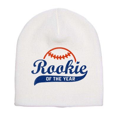 Funny Retro Baseball Rookie Of The Year Short Acrylic Beanie