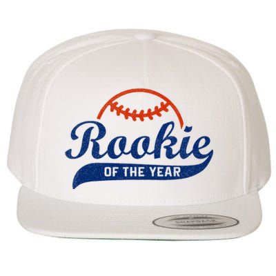 Funny Retro Baseball Rookie Of The Year Wool Snapback Cap