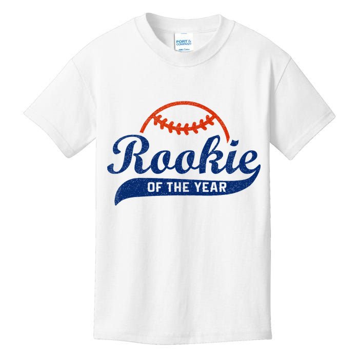 Funny Retro Baseball Rookie Of The Year Kids T-Shirt
