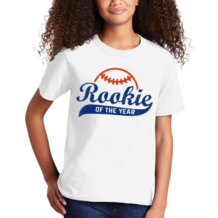 Funny Retro Baseball Rookie Of The Year Kids T-Shirt