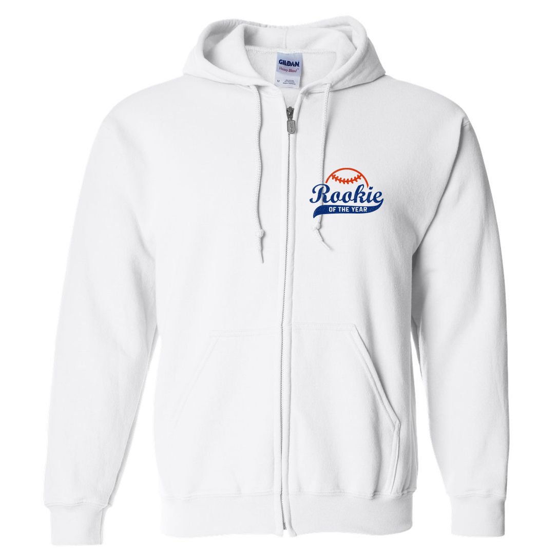 Funny Retro Baseball Rookie Of The Year Full Zip Hoodie