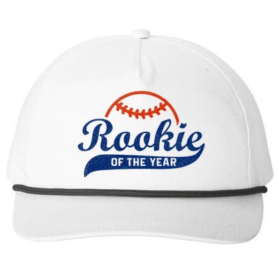 Funny Retro Baseball Rookie Of The Year Snapback Five-Panel Rope Hat